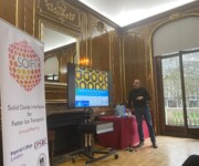 Albert Tarancon, Harvestore project leader, presenting at the joint Harvestore-Soifit internal meeting